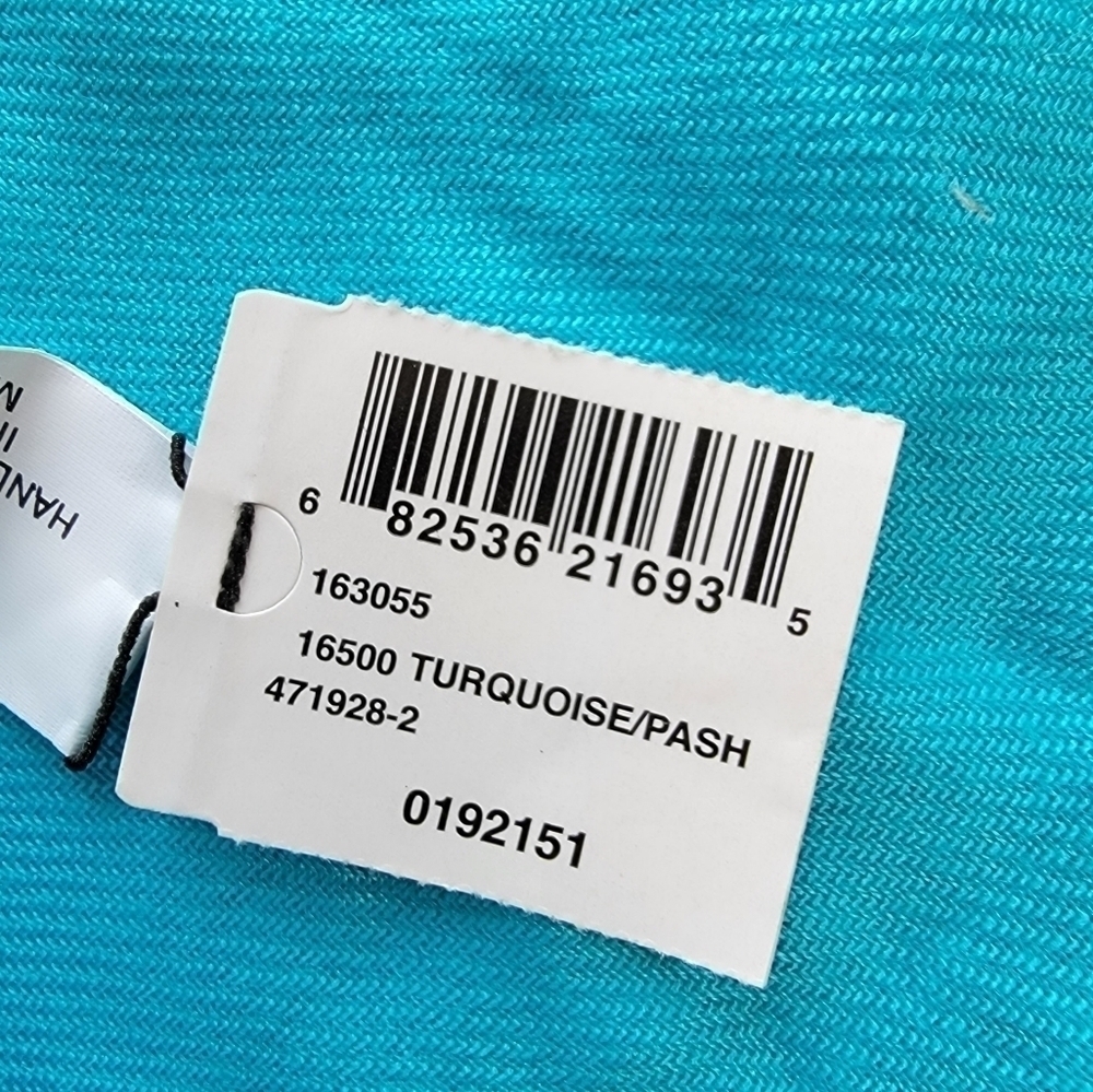 Turquoise Pashima Scarf NWT
